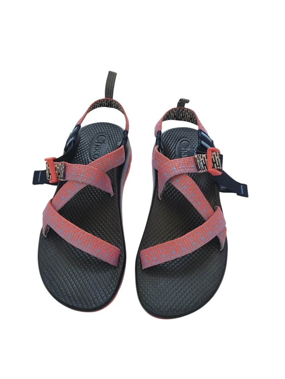 Chaco‎ Z/1 Classic Sandals Kids Size 5 Coral Blue Patterned